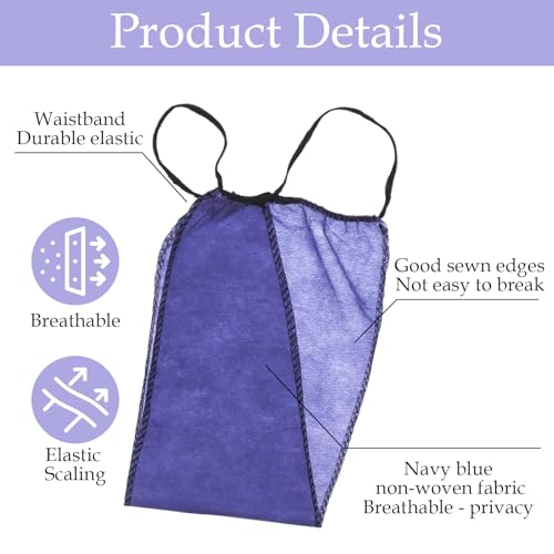 Image of Telooco 100 Pcs Disposable Thong Panties Women T Thong for Spa Non-woven Fabrics Disposable Underwear for Spray Tanning