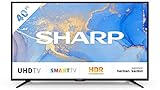 Sharp Aquos 40BJ6E - 40' Smart TV 4K Ultra HD, HDR Slim, Wi-Fi, DVB-T2/S2, 3840 x 2160 Pixels, Nero,...