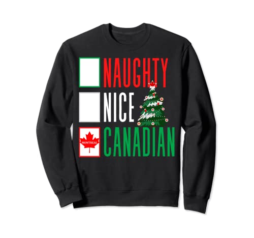 Drapeau de Noël Canadien de Montréal - Sapin de Noël canadien - Amour Sweatshirt