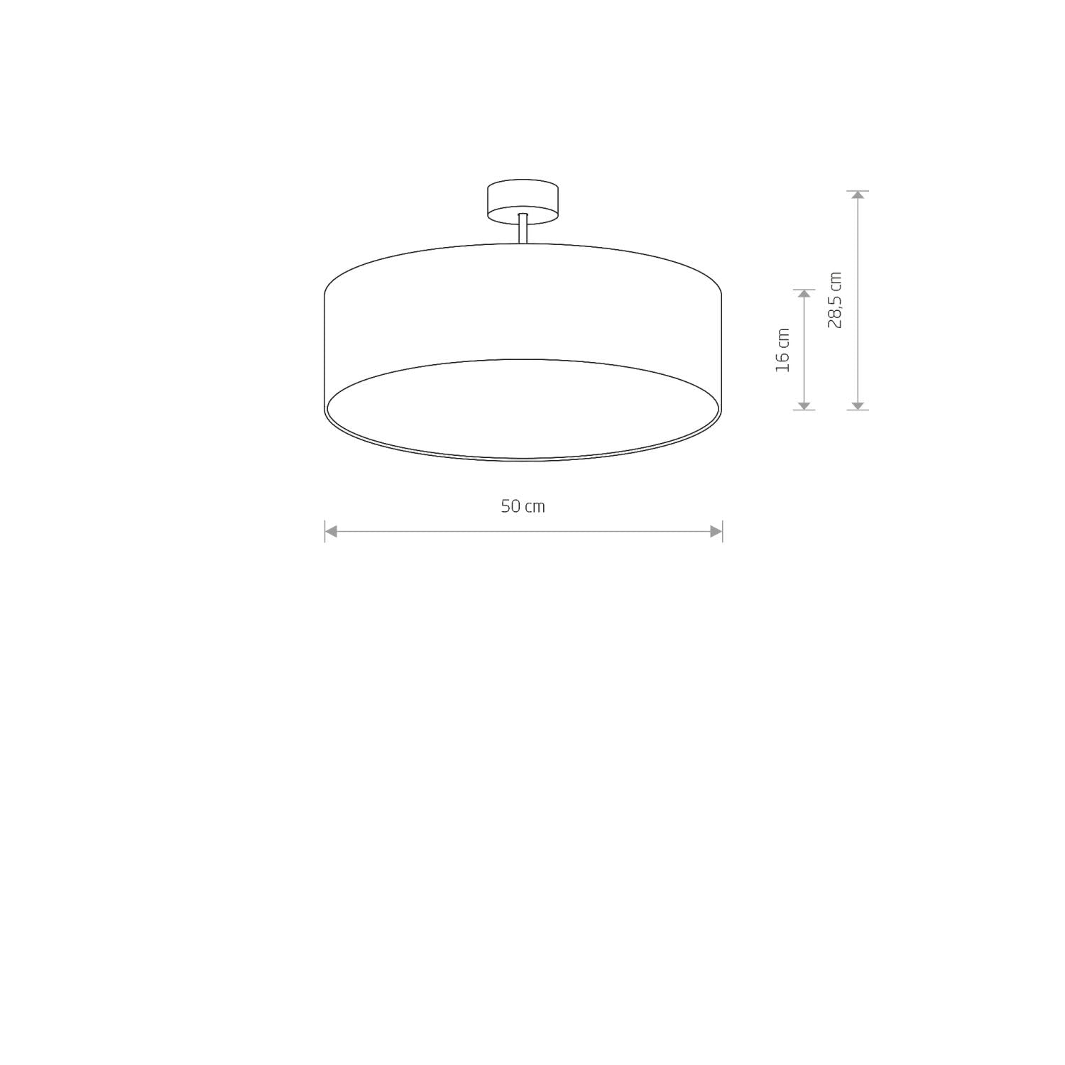 Licht-Erlebnisse Deckenlampe Weiß Stoffschirm rund Ø 50 cm H: 28,5 cm blendarm 3-flammig E27 Modern Deckenleuchte Schlafzimmer Wohnzimmer Beleuchtung