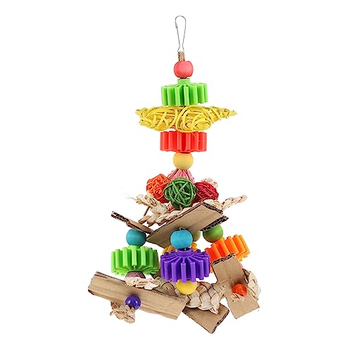 BESPORTBLE Pet Bird Spielzeug Bunte Rattanball-käfigspielzeuge Für Papageien Kauspielzeug Das Interaktion Fördert Und Tägliche Bedürfnisse Erfüllt Für Sittiche Und Wellensittiche