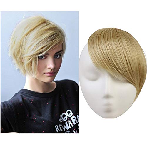 SARLA Clip in Hair Bangs Fringe Hair Extensions Swept Full Sweeping Side Synthetic Hairpiece Hair Piece For Women Japan High Temperature Fiber(B2#27/613) …