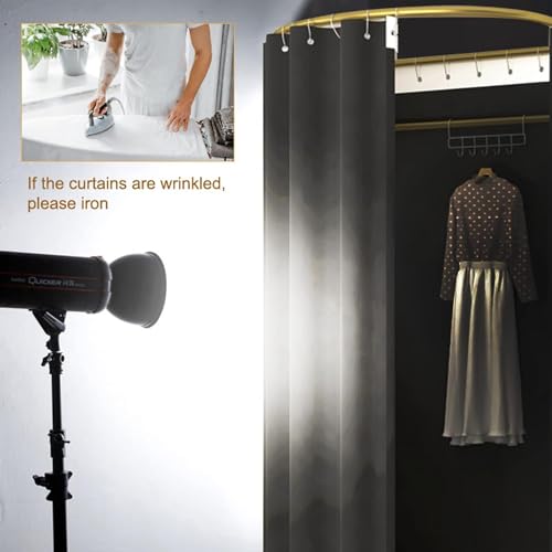 Cabine d'essayage portable noire pour magasin et dressing de bureau - 5