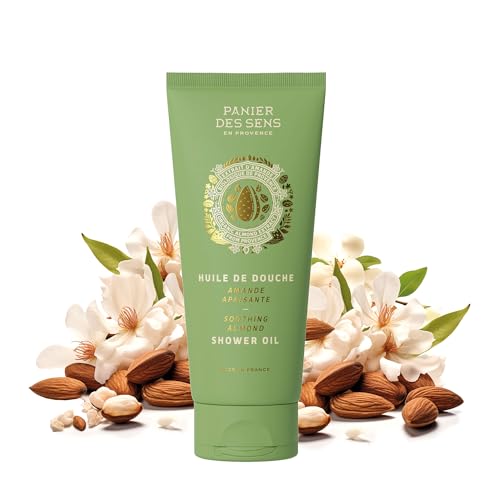 Image of Panier des Sens Sweet Almond Body Wash, French Shower Gel, 6.8 fl oz | Vegan Body Wash | 96% Natural-Origin Ingredients | Gentle Daily Cleansing | Long-Lasting Fragrance | Soft Skin Feel