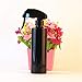Produktbild 250 ml Flache Schulter nachfüllbare handgehaltene Feinnebel-Gießkanne Leere, regensichere Flasche für Blumen und Gartenreinigung-Braun + weiße Düse