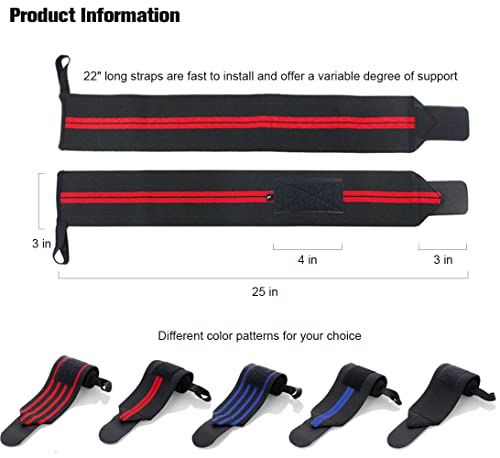 Wrist Wraps, 2 Pack Wrist Brace Wrist Straps for Weightlifting, Wrist Straps Lifting Straps Wrist Weights Carpal Tunnel Wrist Brace, Wrist Brace for Working Out Gym Accessories for Men (Black)