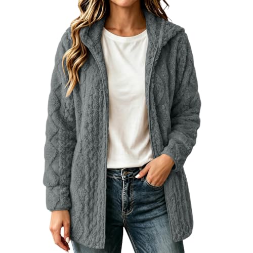 Women’s Hooded Plush Fleece Zip Jacket