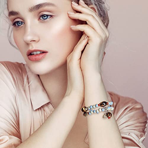 Faiyi Beaded Handmade Stretch Bracelet Healing Bracelet For Women Stackable Ceramic Beads Bracelets Gifts For Girls Teens #TOP3