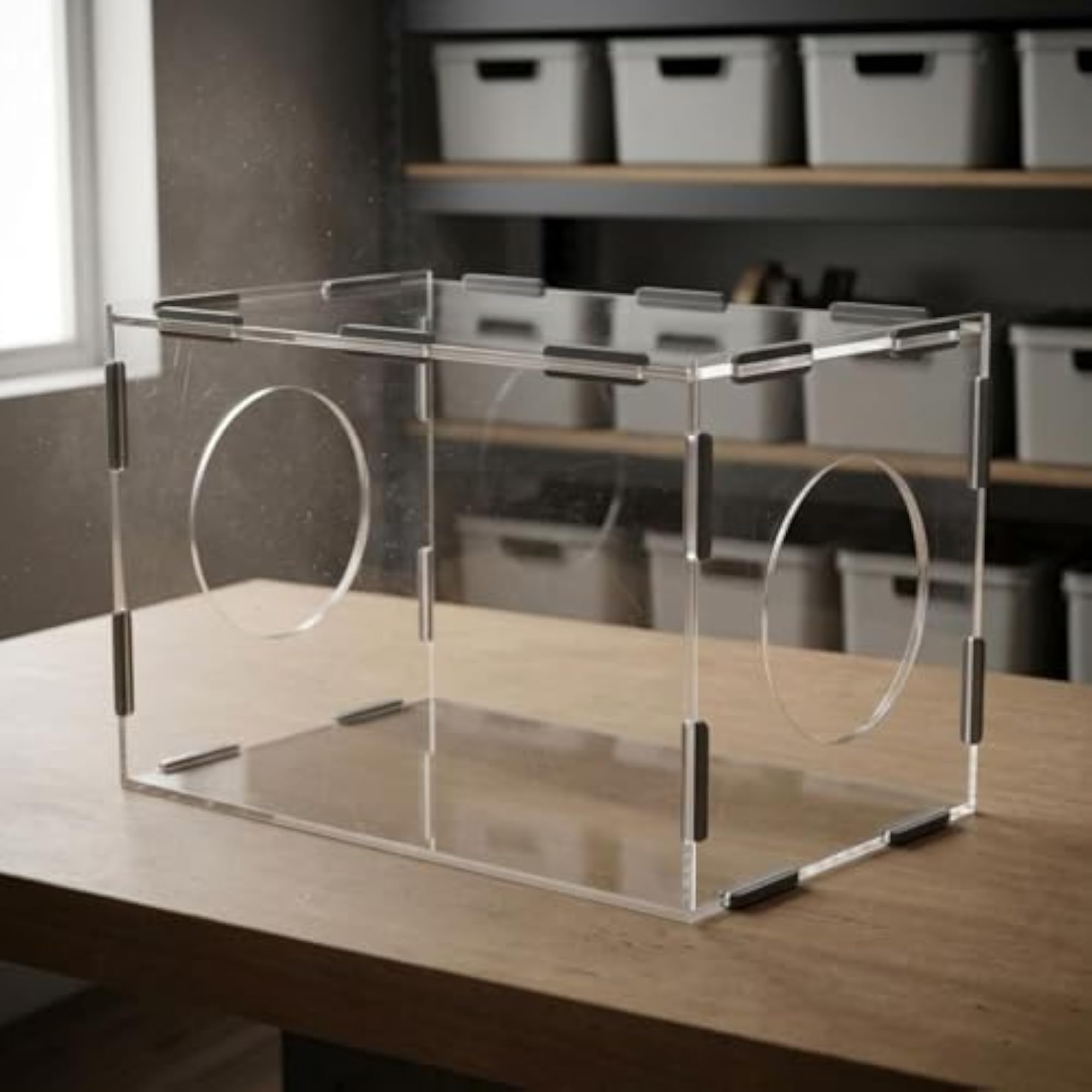Transparent Rectangular Acrylic Dust Cover Box