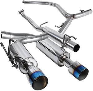 Spec-D Tuning S/S Catback Exhaust System Burnt Tip Compatible with Honda Civic 1.5L Turbo 2016-2021