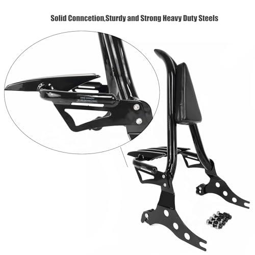 Sissy Bar dossier passager détachable pour moto Harley Softail modèles 2006 à 2012