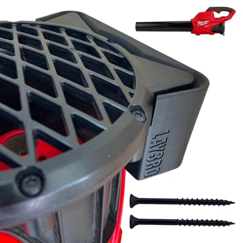Wall Mount for Milwaukee M18 Leaf Blower | Only Compatible with Models 2724-20 or 2724-21 | Heavy-Duty Black Wall Mounting Bracket Holder Storage Hook with Hardware Included