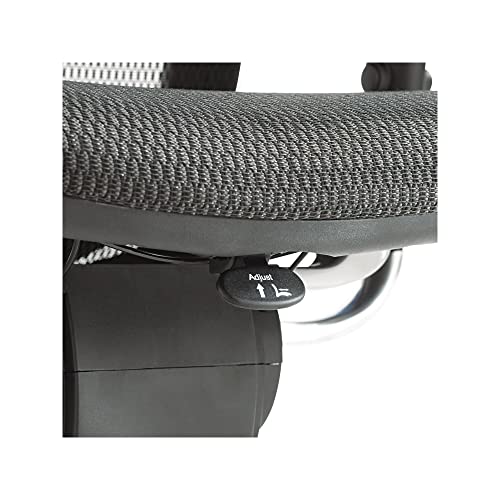 Alera Aleeqa42Me10B Alera Eq Series Ergonomic Multifunction Mid-Back Mesh Chair, Black Base #TOP1