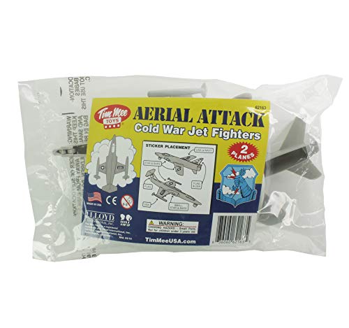 Timmee Plastic Army Men Cold War Fighter Jets - Gray Airplanes - Made In Usa #TOP3
