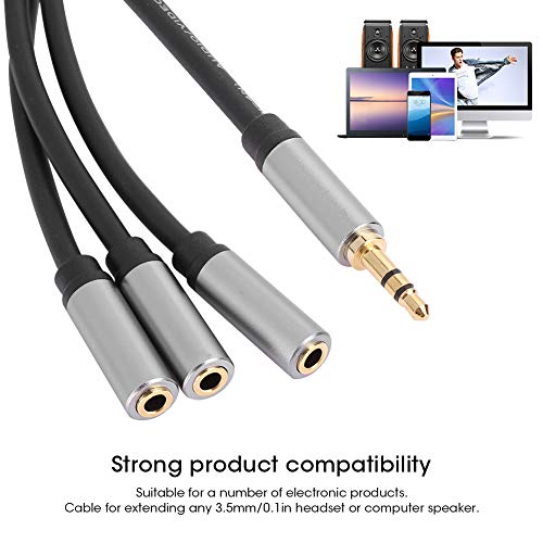 Cable divisor de audio 3.5mm 1 macho a 3 hembras miniatura 4