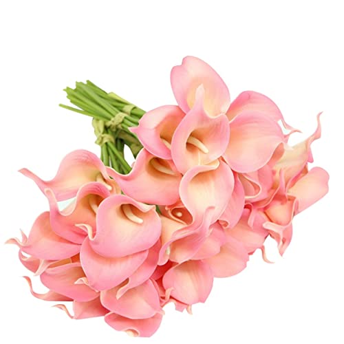 Garneck 20 Pièces Bouquet Artificiel De Arums Décoratif Bouquet Simulé Réaliste pour Mariage Décoration Maison Fête Et Centre De Table