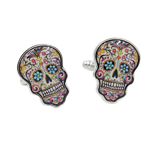 Day of The Dead Dia de Los Muertos Hispanic Death Skull Cufflinks Cuff Links