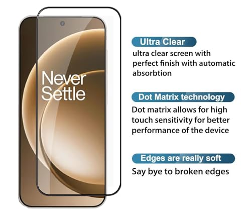 Image of HD Tempered Glass Screen Protector Compatible for OnePlus 15 5G with Edge to Edge coverage and Easy Installation kit