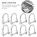 SHINYPASING 10pcs 4.5mm Diameter 40mm Length Round Wire Retainer Hitch Pins Shaft Locking Coupler Pins for Trailers Farm Towing Industrial Use