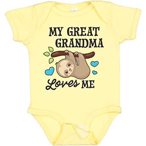 inktastic My Great Grandma Loves Me Baby Bodysuit 24 Months Banana 2f250