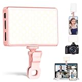 RAYMENGE 120 LED Selfie Light for Phone with Front & Back Clip, 3 Mode CRI 95+ 2500K-9000K Infinitely Dimmable, 3000mAh High Power Rechargeable Clip On Light for Selfie, Tiktok, Vlog