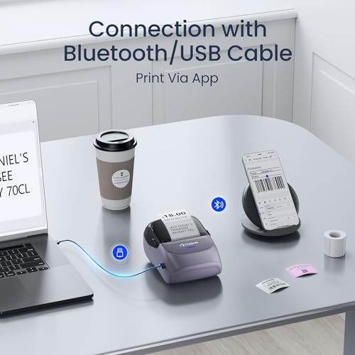 CLABEL Label Maker Machine with Tape: 221B Inkless Label Printer Handheld Barcode Printer Compatible with Phone & PC for Retail School Office Clothing — view 4