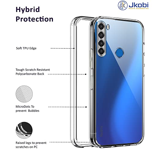 Image of Jkobi Back Cover Case for Xiaomi Mi Redmi Note 8 (Shockproof Bumpers | Transparent)