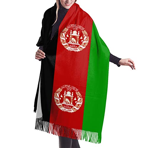American Italian flag Womens Winter Scarf Cashmere Feel Shawl Wrap Soft Warm Blanket Scarves Fringe Scarf
