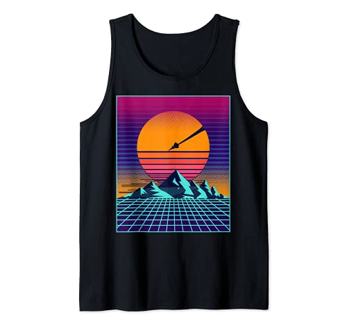 Retro 80s Estetico Vaporwave Outrun Sun Canotta