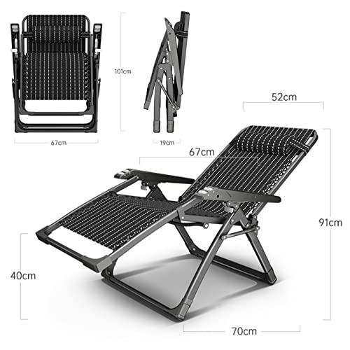 Fauteuil inclinable pliable de terrasse fauteuil de jardin réglable 70cm - 4