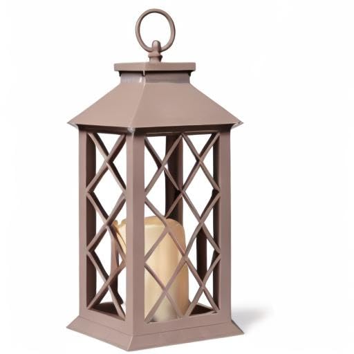 Image of A Cheerful Giver Flickering Flameless Candles with Remote - LED Battery Candles for Indoor /Outdoor Use - Wedding Decorations and Table Decor - 5.5 inch W x 13.5 inch H x 1.5 inch L - Tan