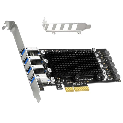 Carte d'extension PCIE vers USB3.2 10 Gbit/s 4 ports USB PC bureau et informatique industrielle