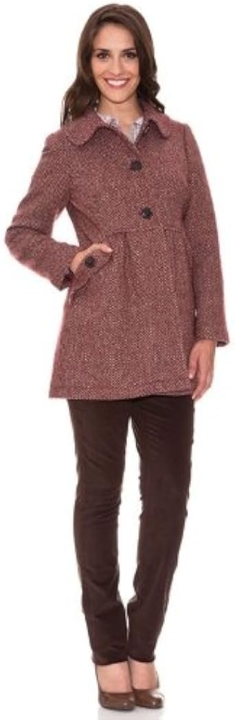 Cortefiel Abrigo Espiga rojo 6: Amazon.es: Ropa