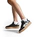 DREAM PAIRS Women's Tennis Sneakers Walking Casual Lace-Up Footwear Comfortable Fashion Sneakers Shoes,Size 9.5,Black,DWUMFN2546