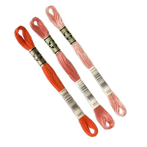 DMC - Juego de 3 madejas DMC, hilo de bordar 117 MC, 100% algodón, apto para todas las técnicas y soportes, ideal para punto de cruz (mezcla)