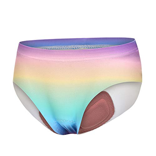 THRLEGBIRD Womens Cycling Underwear 3D Padded Bike Shorts, Quick Dry Bike Shorts MTB Liner Shorts Rainbow