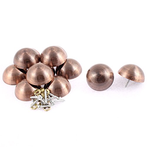 Aexit 12pcs 36.5mm Quality Parts Diameter Metal Semicircle Glass Mirror Screw Type Nail Decor Model:56as472qo361