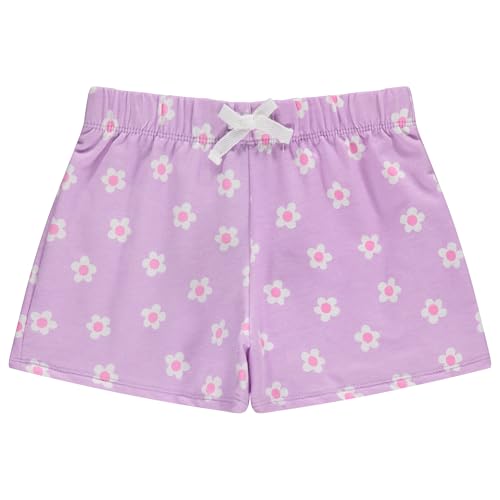 Image of BTween 4 Pack Girls Shorts, Cotton French Terry Shorts for Girls, Kids Summer Clothing