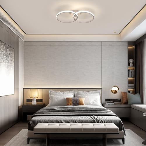 Plafonnier LED dimmable 38W avec télécommande pour salon et cuisine moderne - 7