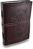 Handmade Vintage Tree of Life Antique Looking Genuine Leather Blank Book Bound Journal Diary Notebook Travel Book with Blank Unlined Pages to Write for Men Women Best Christmas Gift for Him Her