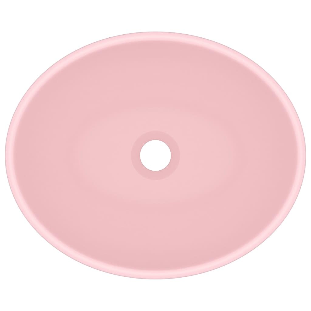 Generico Lavandino Lusso Ovale Rosa Opaco 40x33 cm in Ceramica,Articoli di ferramenta,Prodotti Idraulici,Articoli Idraulici,Lavandini,Lavandini bagno-146922
