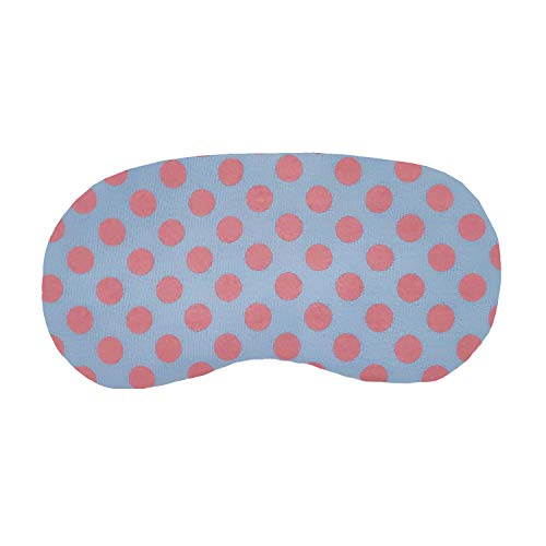 Image of Jenna Cute Bunny Blue Fur Sleeping Eye Shade Mask Cover for Insomnia, Meditation, Puffy Eyes and Dark Circles (Polka Pink Blue)
