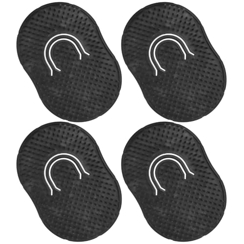 4-Pack Pocket Palm Combs – Versatile Shampoo and Massage Hair Brush Combs, Scalp Massager, Wave Brush for All Hair Types, Portable, Durable (Black)