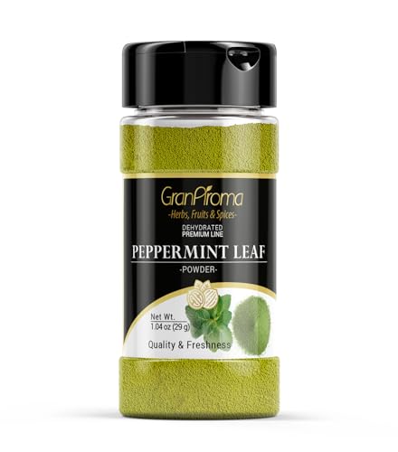 GranAroma Peppermint Leaf Powder, Refreshing Herbal Tea, Cooking & Baking (1.04 Ounce)