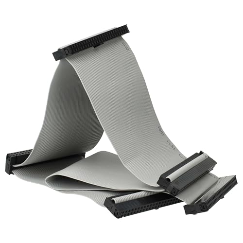 vhbw - vhbw Câble plat SCSI pour connexions de 5 périphériques SCSI - Câble intérieur, 50 broches, 50 cm