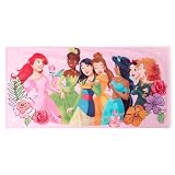 Disney Store Official Princess Beach Towel with Screen Art on Topside - Measures 29' x 58' - Soft & Absorbent for Pool or Beach - Bath Towels for Kids Who Love Disney Princesses