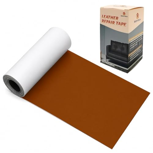 BSZHTECH Self Adhesive Leather Repair Patch Tape for Couch Sofa Brown