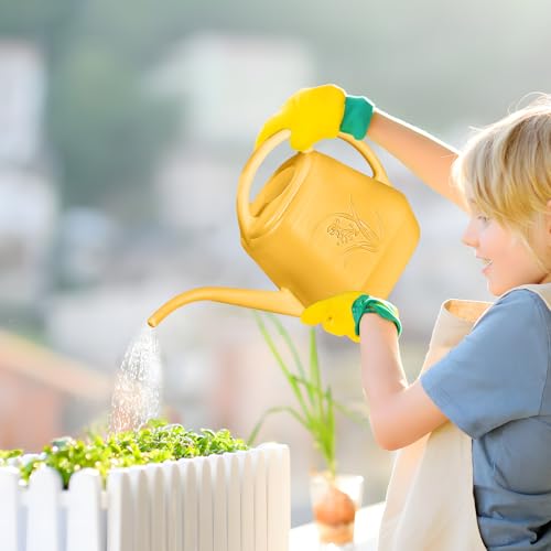 Image of Plant Watering Can - 1 /2 Gallon - Orange | With Long Spout for Watering-Home Indoor and Outdoor Garden