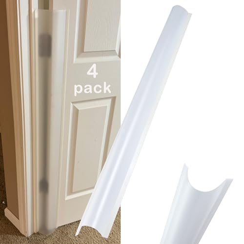 Image of 4PCS Baby Proofing Door Finger Pinch Guard Clear Door Jam Shield for Child Safety Finger Pinch Protector Hinge Protectors for Kids