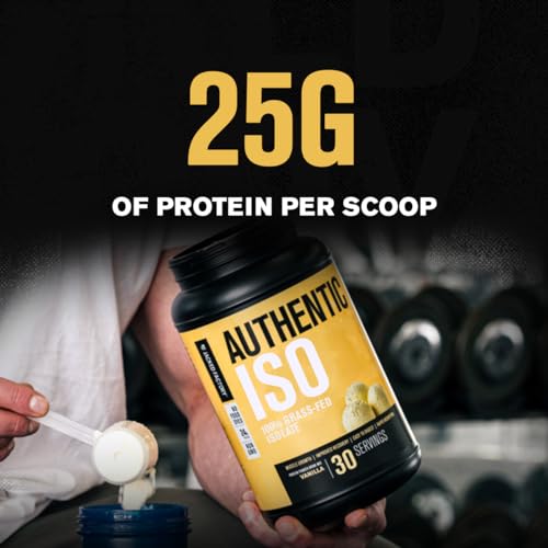 Jacked Factory JF Authentic Iso Grass Fed Whey Protein Isolate Powder - Low Carb, Non-Gmo Muscle Building Protein W/No Fillers, Mixes Perfectly For Post Workout Recovery thumb #2